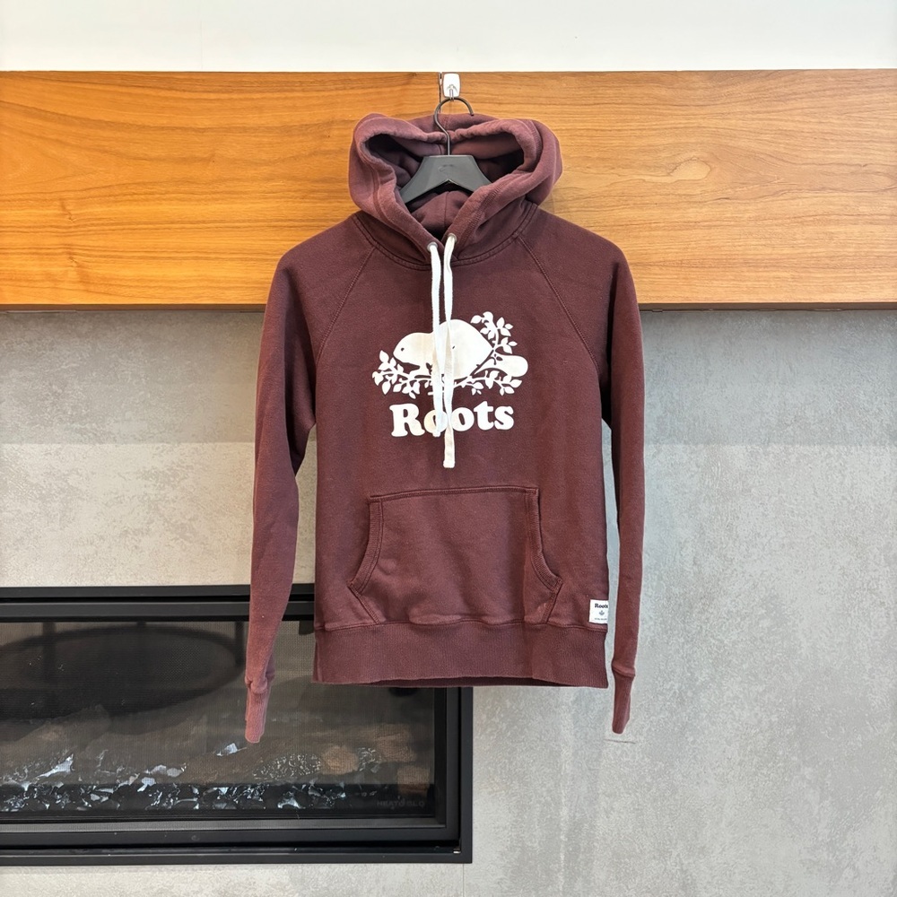 Roots Canada Hoodie in chocolate, Size S/P